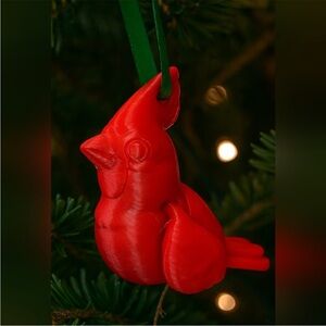 L3D Printed Red Cardinal Bird / toy / decor/ ornament